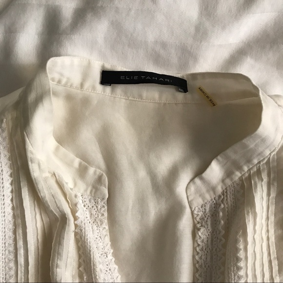 Elie Tahari Cream blouse - Picture 5 of 8